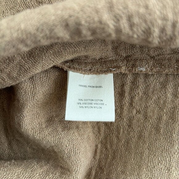 Hansel From Basel Sonja Quilted Dress (Size 1 or S) Camel Midi Modest Oversized - Picture 12 of 13